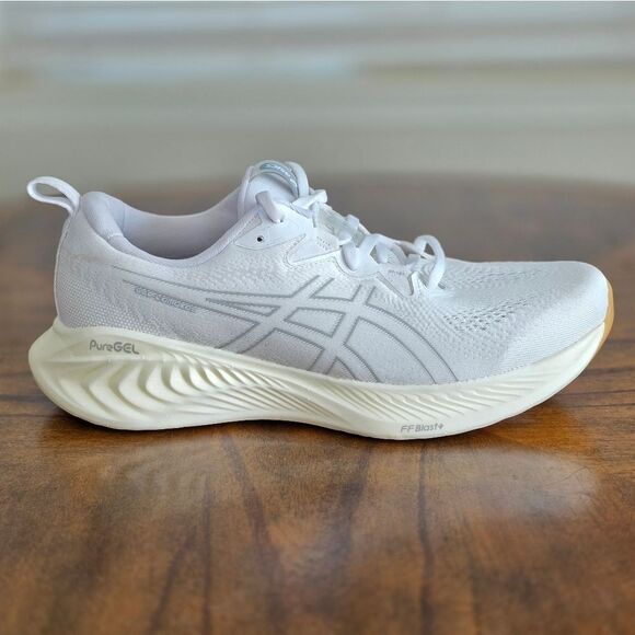 Asics Gel Cumulus 25 Running Shoes White Beige Men's 10 Training FF Blast+ New - Picture 10 of 15